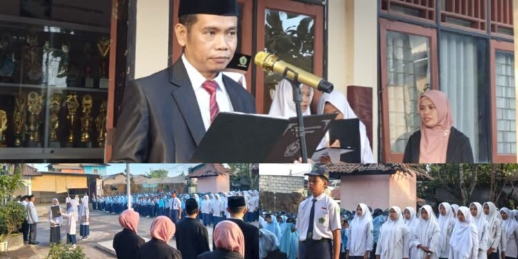Upacara Bendera Jadi Momentum MTsN 3 Lombok Barat Implementasikan 5 Panca Cinta